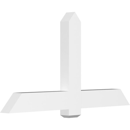 Ekena Millwork Eugene Architectural Grade PVC Gable Bracket, 60"W x 32 1/2"H x 4"D x 6"F, 13/12 Pitch GBP060X33X0406EUG00